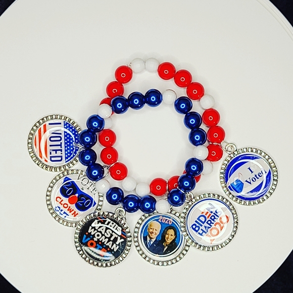 Biden /Harris keepsake, beaded bracelet set - Picture 1 of 4